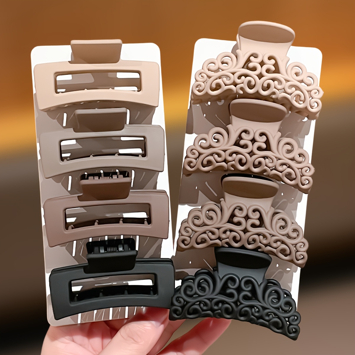 Hair Claw Clip Set - 8 szt. damskich klipsów do włosów