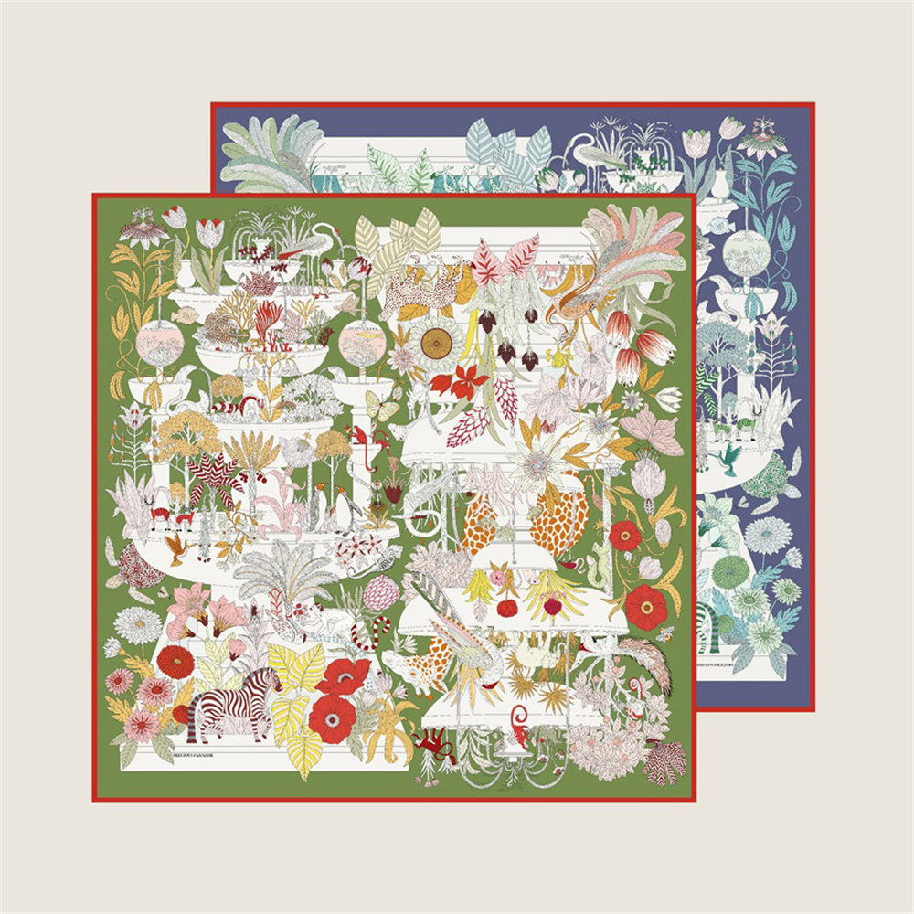 Silk Scarf Square - POBING Ręcznie walcowany jedwabny szalik damski