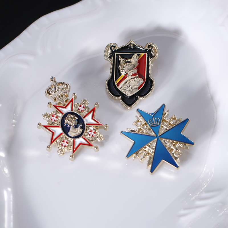 Brooch Pin Gold - Hurtownia nowych popularnych metalowych galwanizowanych złotych