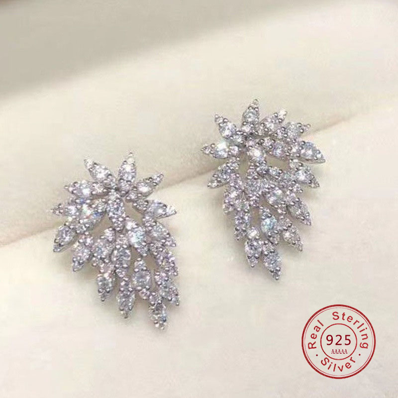 Statement Earrings Oversized - Rhinestone 925 srebro oświadczenie kolczyki 2021
