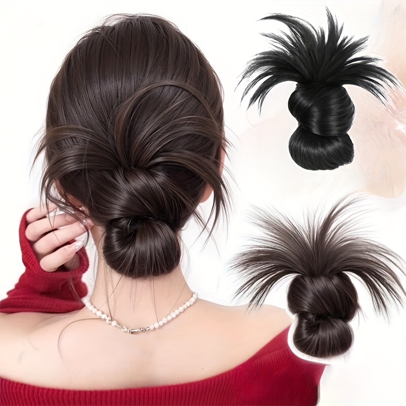 Hair Claw Clip Set - Niski syntetyczny kok kucyk włosy naturalne