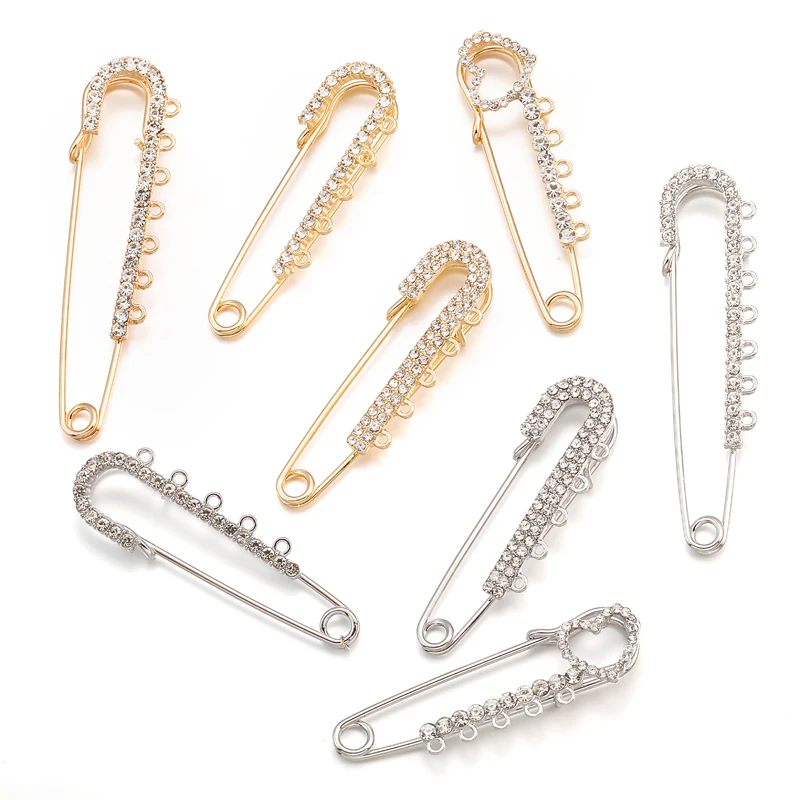 Brooch Pin Gold - Broszki z kryształkami ze stopu metalu
