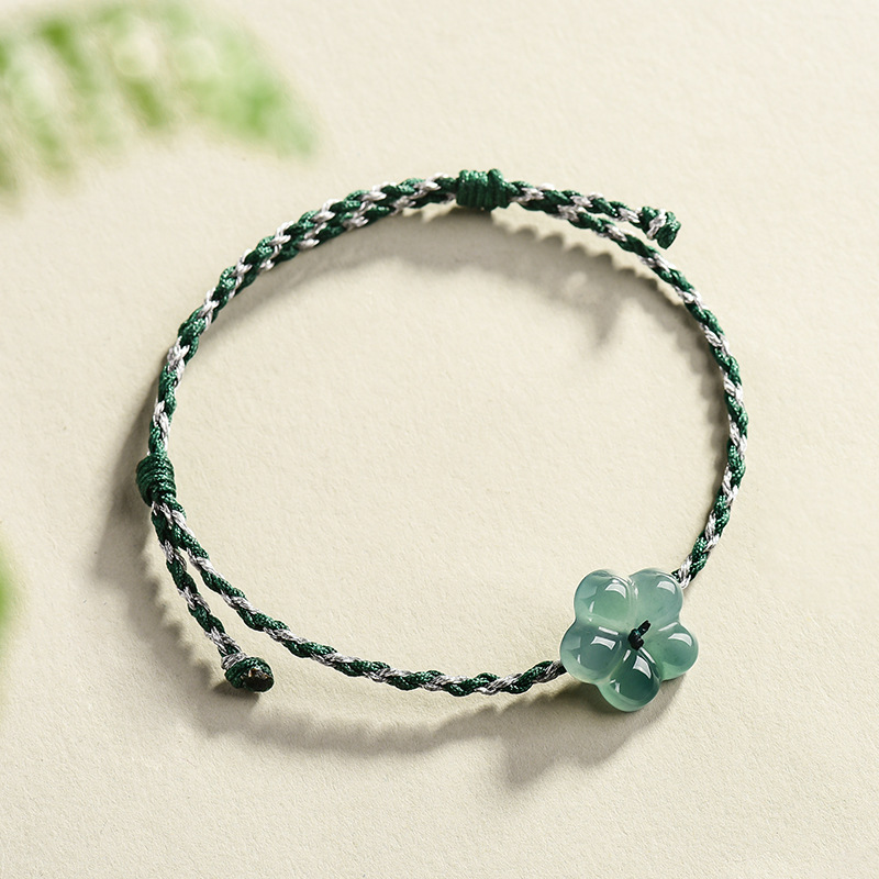 Women Accessories Gift - Bransoletka z jadeitu birmańskiego w kształcie