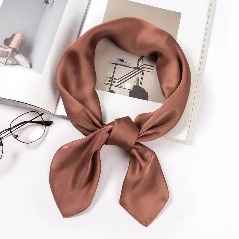 Satynowy szalik damski 70 cm,  – Silk Scarf Square recenzja i cena
