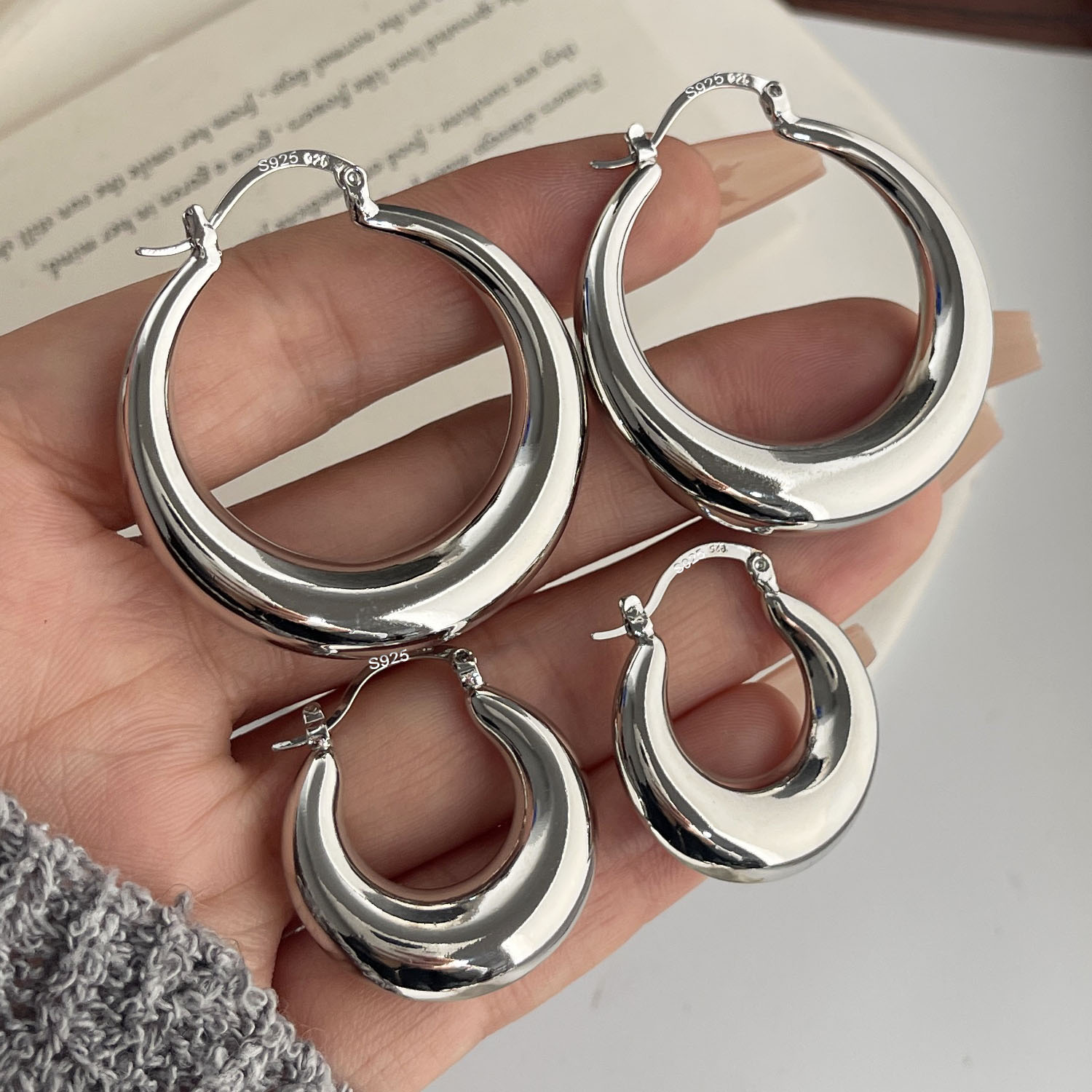 925 srebro kolczyki w stylu vi – Statement Earrings Oversized recenzja i cena