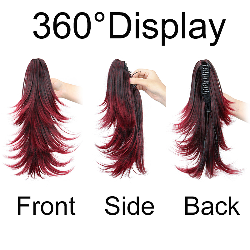 14-calowe syntetyczne krótkie  – Hair Claw Clip Set recenzja i cena