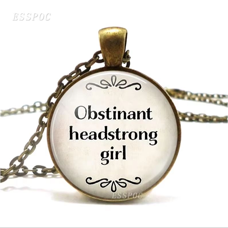 Wisiorek z cytatem Jane Austen – Women Accessories Quotes recenzja i cena