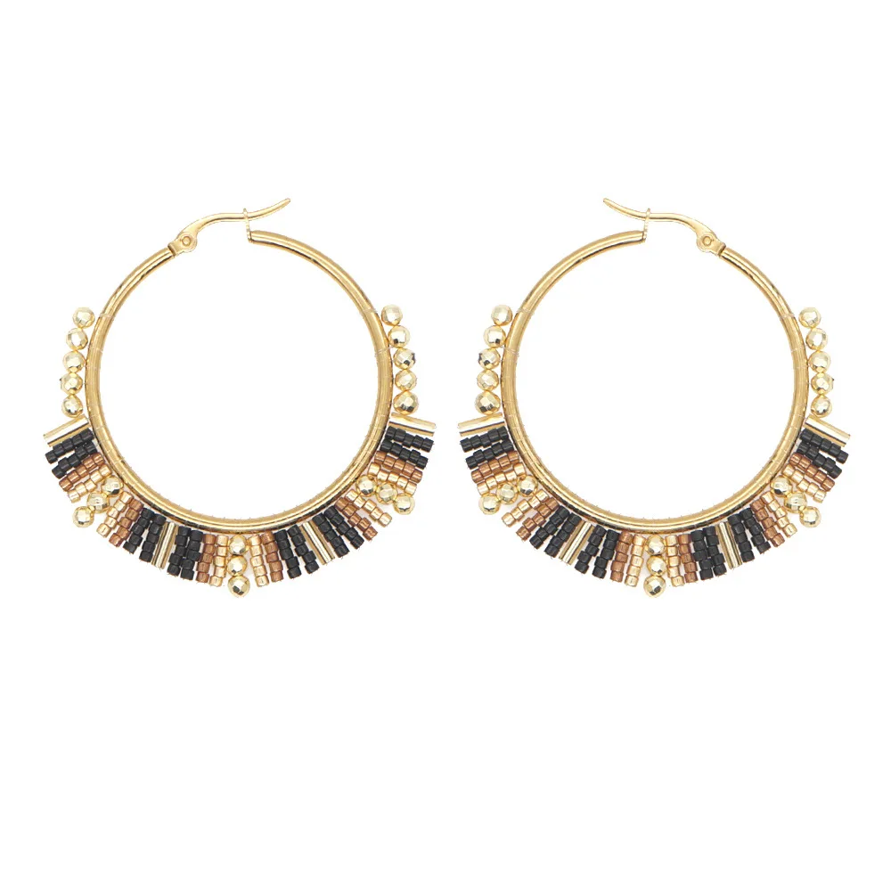 Duże okrągłe kolczyki ręcznie  – Statement Earrings Oversized recenzja i cena