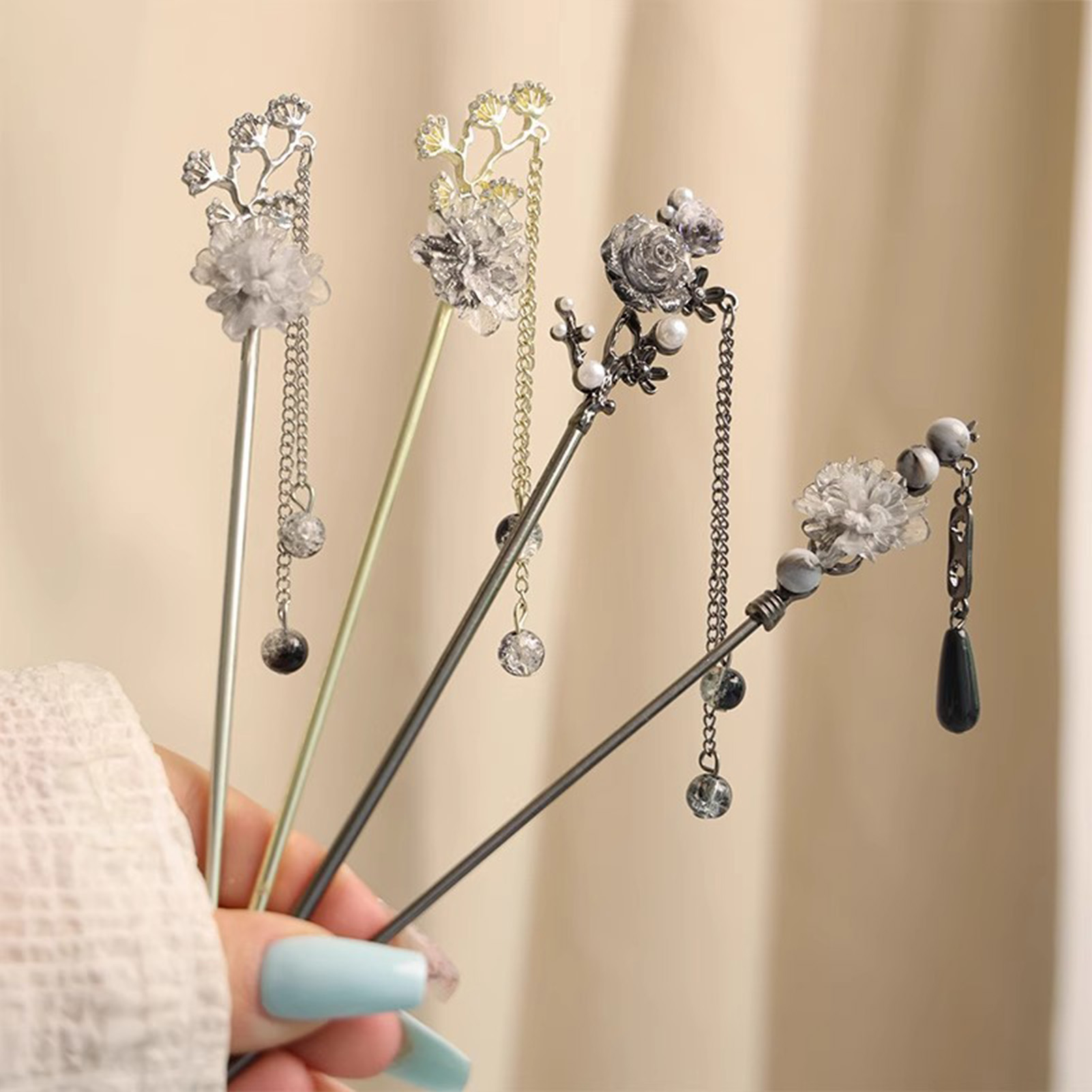 Eleganckie kwiatowe spinki do  – Women Accessories On Sale recenzja i cena