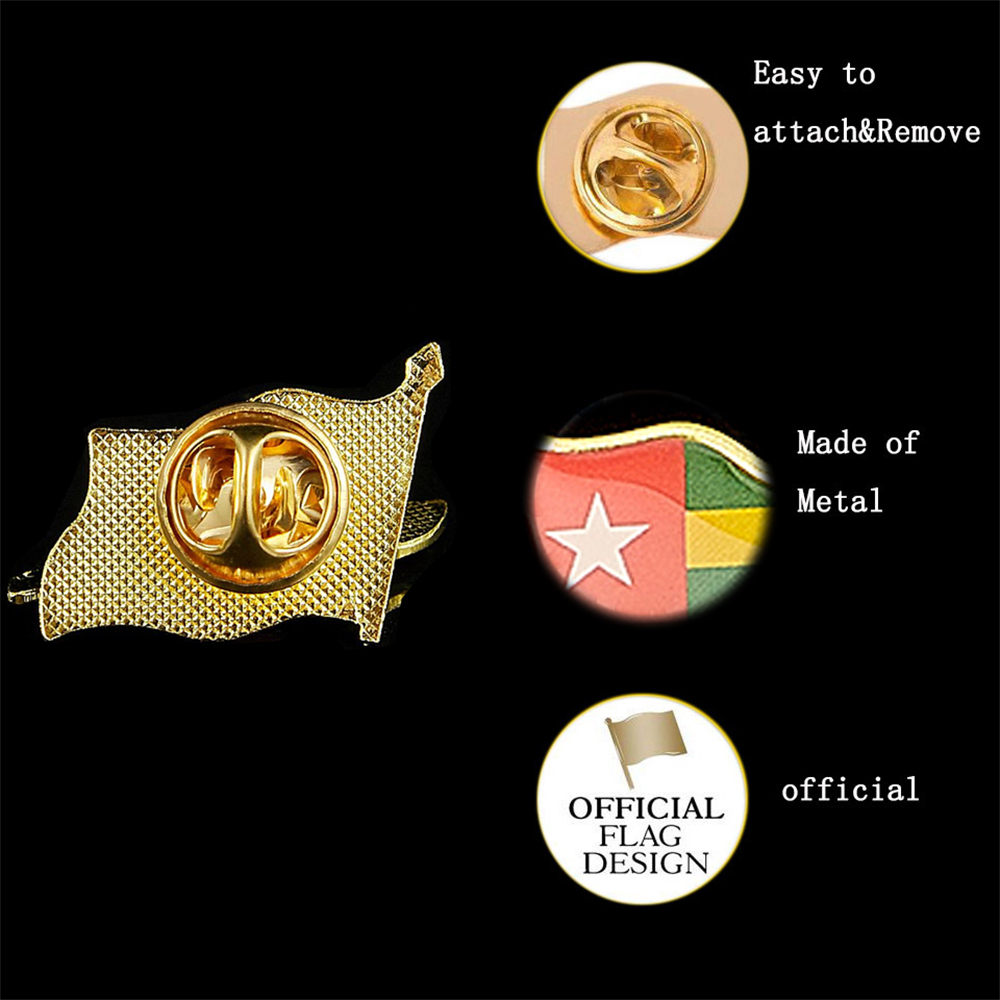 Republika Togo Afryka Kraj Epo – Brooch Pin Gold recenzja i cena