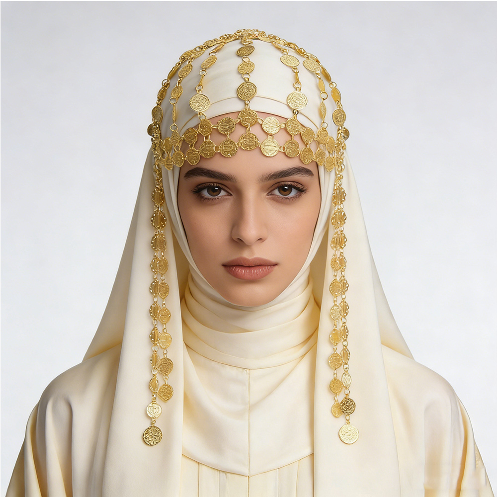 Złocona moneta ze stopu, ozdob – Women Accessories Pakistan recenzja i cena
