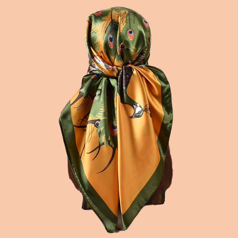 1 szt. Damska Duża Kwadratowa  – Silk Scarf Square recenzja i cena