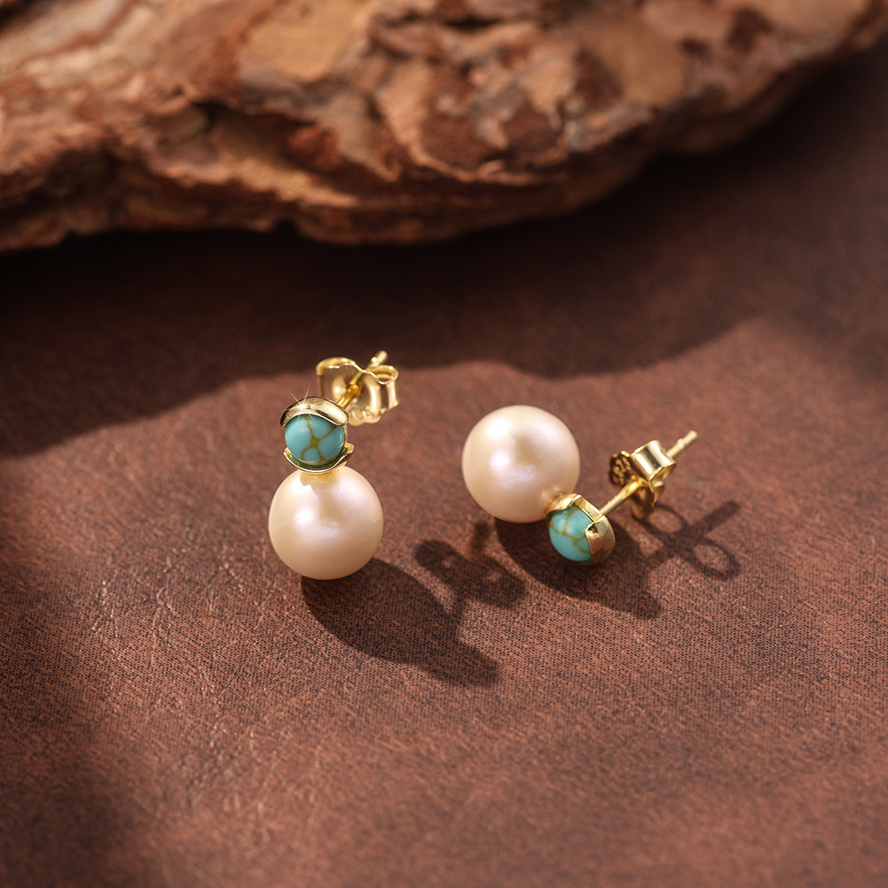 Duże kolczyki sztyfty z turkus – Statement Earrings Oversized recenzja i cena